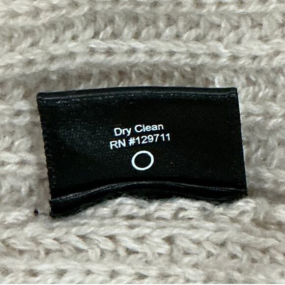 Jenni Kayne Women’s Cashmere Fisherman Sweater Large Oatmeal Knit Pullover - Picture 16 of 16